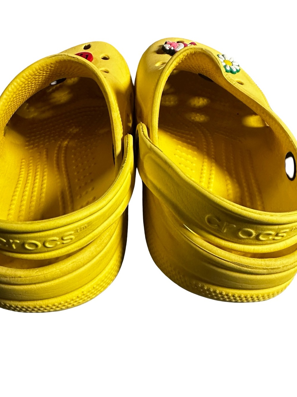 Crocs Kids J2 Classic Clog Yellow Big Kids Shoe Charms Casual Slip On - Picture 6 of 10